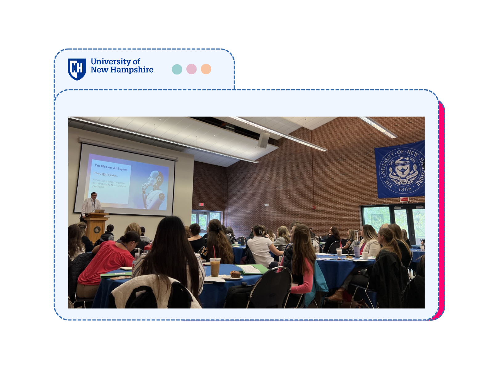 Alec presenting at the University of New Hampshire