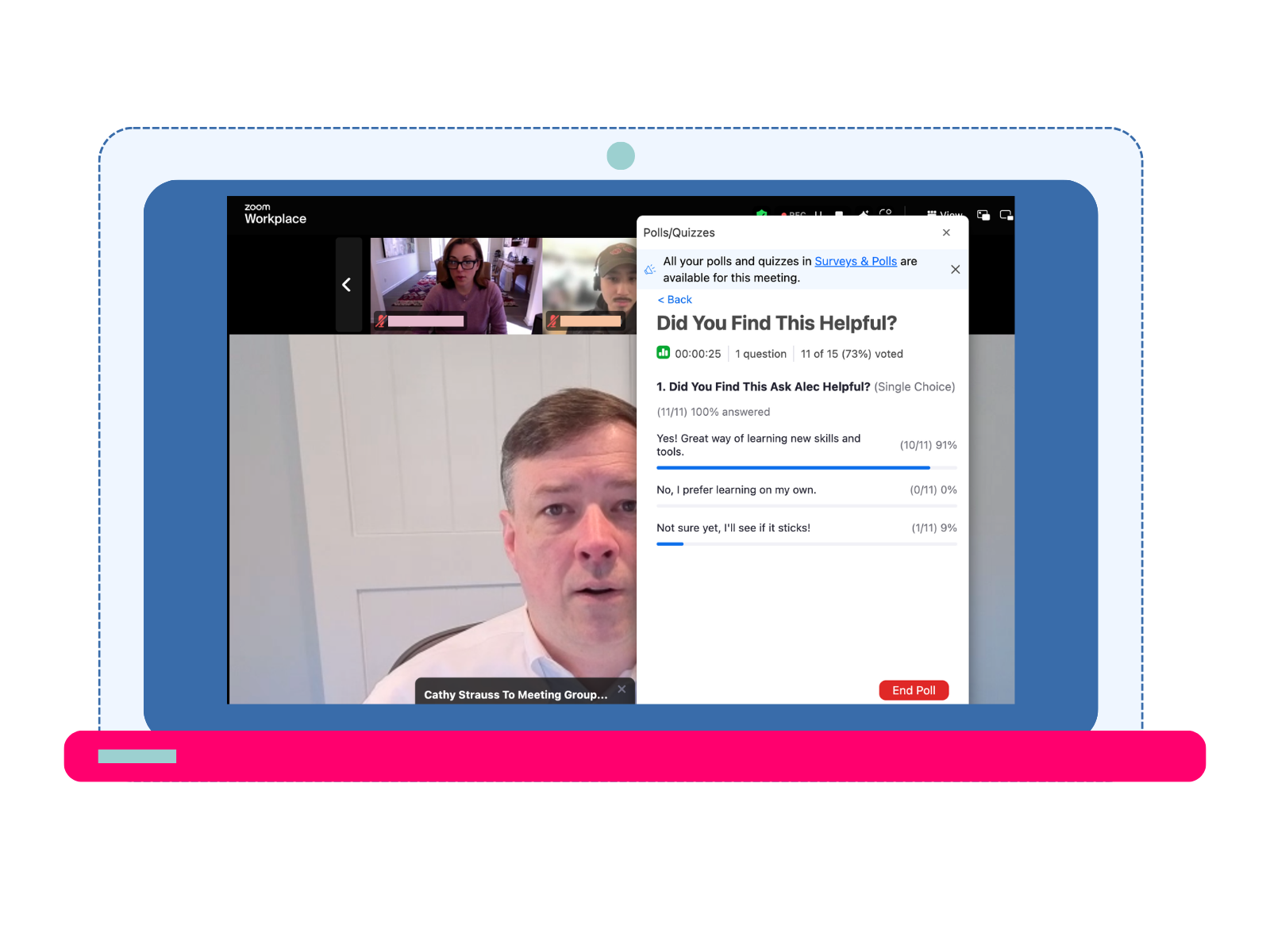 Client strategy session on a video call